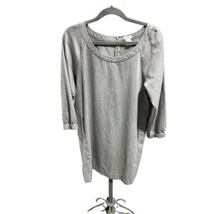 J. Crew Gray shift Dress‎ Size 10 3/4 Sleeve with pockets